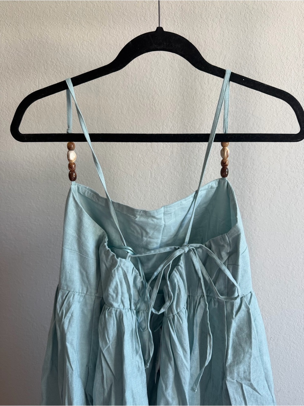 🏷️ SOLD Abercrombie & Fitch Tie-Back Babydoll Maxi Dress (Large) - Picture 6 of 6